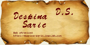 Despina Sarić vizit kartica